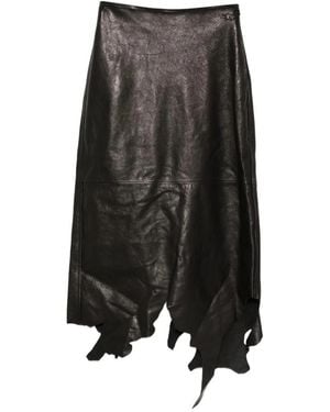 DIESEL Leather Skirts - Gris