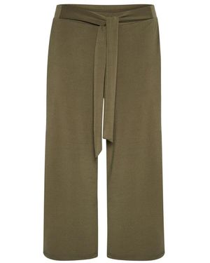 Kaffe Cropped Trousers - Green