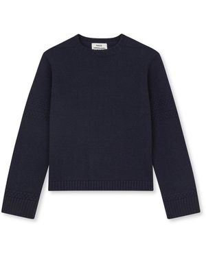 Mads Nørgaard Truien & Vesten ,Blauw ,Rondgebreide Trui