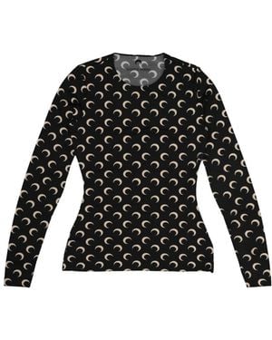Marine Serre Long Sleeve Tops - Noir