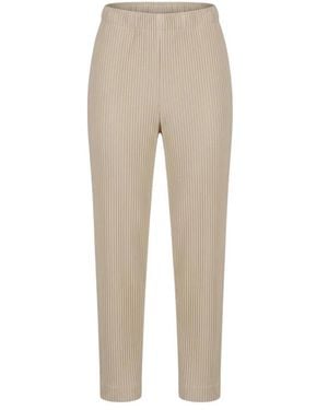 Issey Miyake Slim-Fit Trousers - Natural