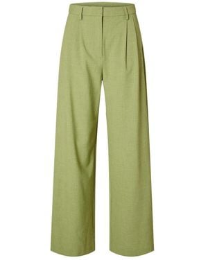 SELECTED Wide Trousers - Green