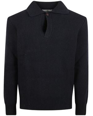 Ballantyne V-Ausschnitt Pullover - Blau