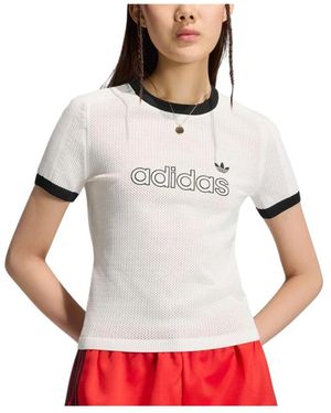 adidas Fitness ,Wit ,Polyester Mesh Cali Tee