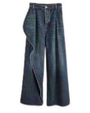 Dior Jeans ,Blauw ,Denim Wide Jeans