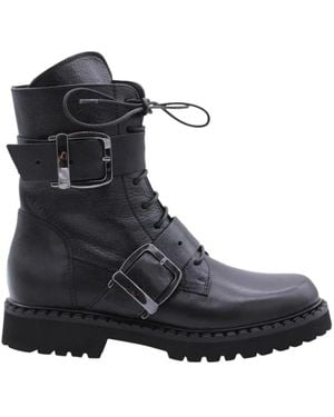 Laura Bellariva Lace-Up Boots - Negro