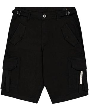 Alpha Industries Korte Broeken ,Zwart ,Katoen Urban Soldier Short