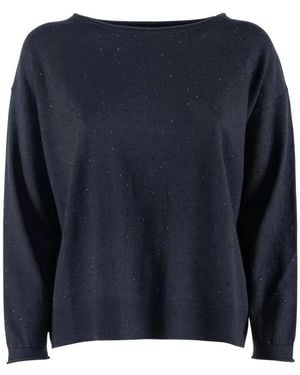 Nenette Trui Met Bootnek - Blauw
