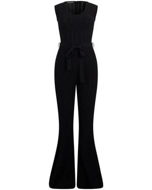 Alberta Ferretti Jumpsuits & Playsuits ,Zwart ,Elegante Mouwloze Jumpsuit