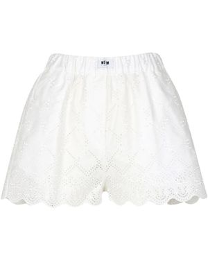 MSGM Short Shorts - White