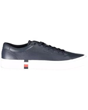 Tommy Hilfiger Blaue sportsneaker mit schnürsenkeln
