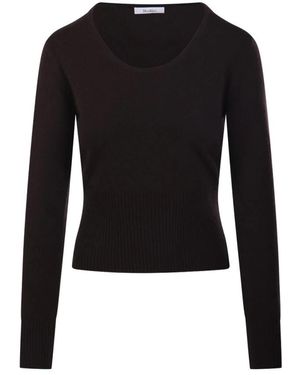 Max Mara Truien & Vesten ,Bruin ,Vetta Trui - Zwart