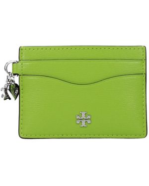Tory Burch Accessoires ,Groen ,Leer Documentenhouder