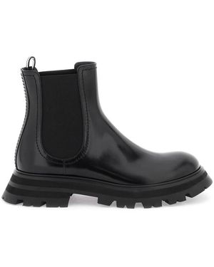 McQueen Schoenen ,Zwart ,Leer Wander Chelsea Boot