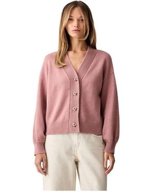 Joseph Ribkoff Open-Front Knit Cardigan - Rood