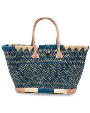 THE NINA STUDIO Tassen ,Veelkleurig ,Clotilde Woven Tote - Blauw