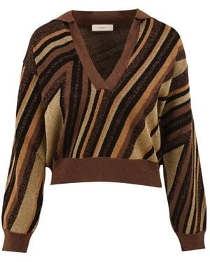 Akep V-Neck Knitwear - Marrón