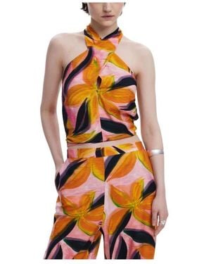 Desigual Sleeveless Tops - Orange