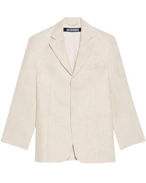 Jacquemus Beiger Leinenblazer - Natur
