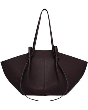 Yuzefi Tassen ,Bruin ,Leer Large Mochi - Zwart