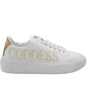 Versace Schoenen ,Wit ,Leer Sneaker
