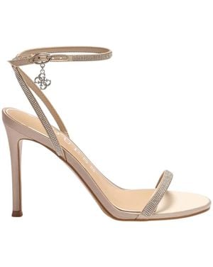 Guess Schoenen ,Katoen Charmer Strass Sandalen - Wit