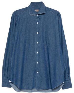 Barba Napoli Denim Shirts - Blu