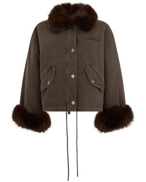 Pinko Faux Fur & Shearling Jackets - Marrón