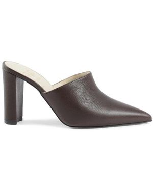 19V69 Italia by Versace Heeled Mules - Grey