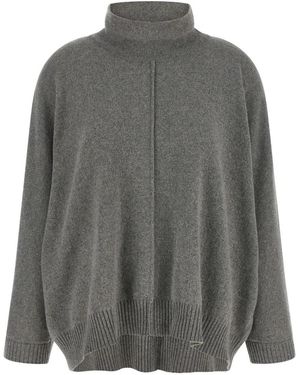 Alberta Ferretti Truien & Vesten ,Grijs ,Kasjmier Truien