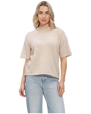 SELECTED Truien & Vesten ,Wol Slflulu 2/4 Knit O-Neck - Grijs