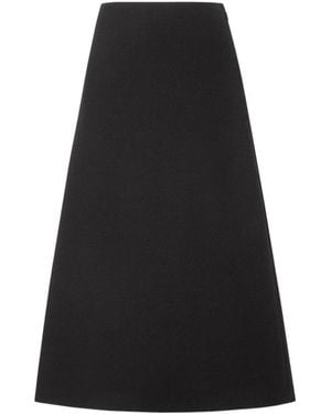 Fendi Rokken ,Zwart ,Wol Midi Rok