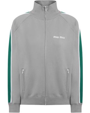 Miu Miu Zip-Throughs - Grey