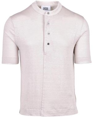 Alpha Studio Short Sleeve Shirts - Rosa