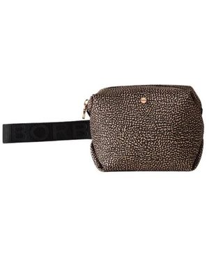 Borbonese Tassen ,Bruin ,Leer Naturale/Nero Pochette Clutch