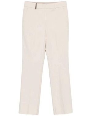 Peserico Cropped Trousers - Naturel
