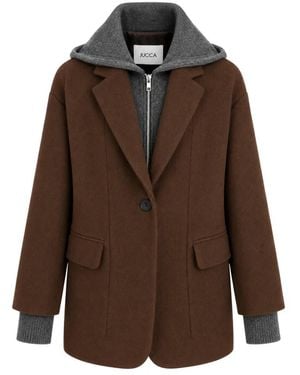 Jucca Single-Breasted Coats - Bruin