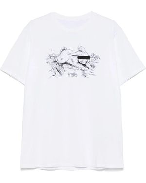 MM6 by Maison Martin Margiela 'Suis Le Lapin Blanc' T-Shirt