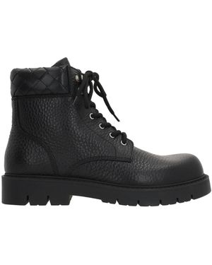 Bottega Veneta Lederstiefeletten Mit Tanksohle - Schwarz