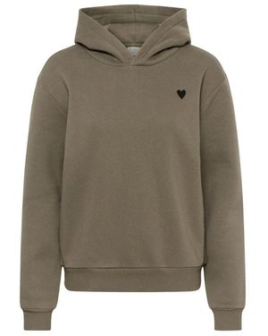 Kaffe Hoodies & Sweatvesten ,Groen ,Morel Heart Hoodie