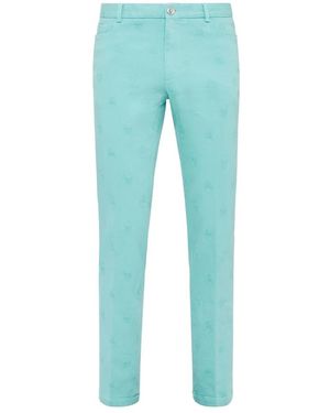 Philipp Plein Chinos Broeken Skull - Blauw