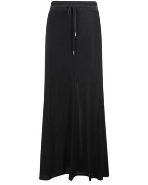 Helmut Lang Maxi-Rok Met Elastische Tailleband - Zwart