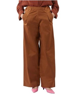 Silvian Heach Wide Trousers - Marrone