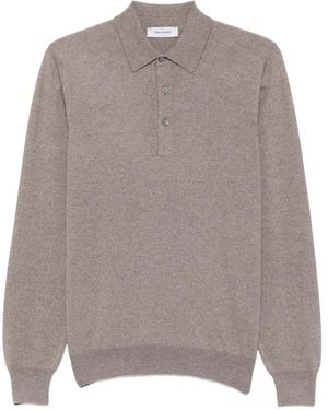 Gran Sasso Tennis V-Ausschnitt Strickpullover - Grau