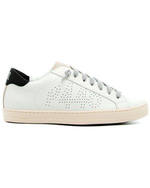P448 Schoenen ,Wit ,Leer John Sneaker