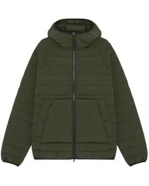 Ma Strum Ultrafeine nylon daunenjacke mit kapuze - Grün