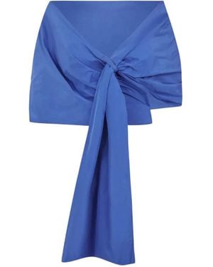 P.A.R.O.S.H. Eleganter Mantel Schal - Blau