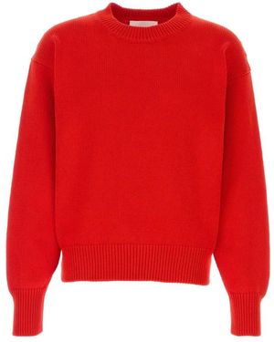 Jil Sander Truien & Vesten ,Rood ,Ls Cn Jumper
