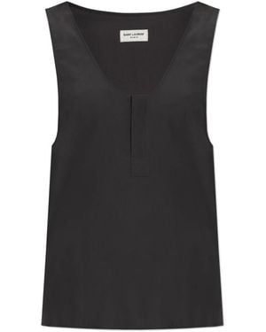 Saint Laurent Sleeveless Tops - Black