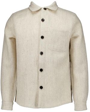 Profuomo Lange Mouw Overhemden - Natur